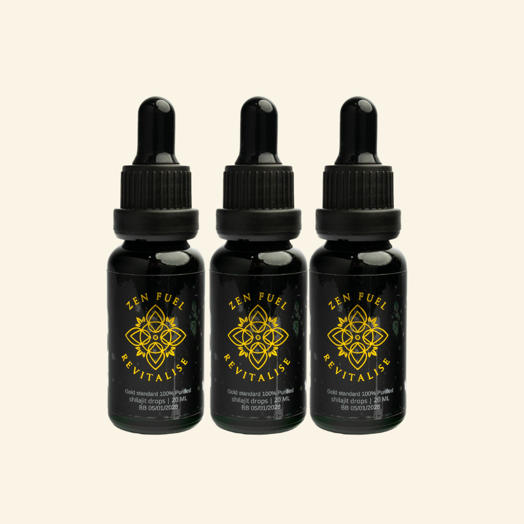 Zenfuel Revitalise Shilajit Drops 20ML × 3 | Pure Himalayan Shilajit Australia